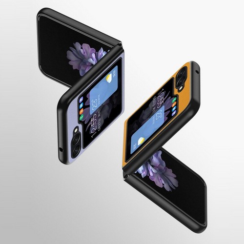 Für Samsung Galaxy Z Flip6 Z Flip5 4 3 Bumper Leder Soft Schutzhüllen Case Cover - Picture 8 of 20