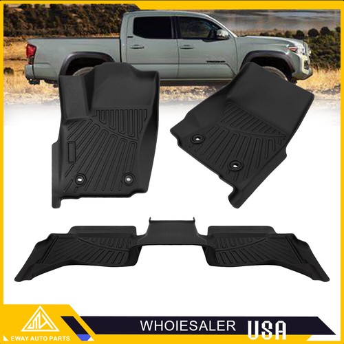 All Weather Floor Mats Liners TPE Rubber For 2024+ Toyota Tacoma Cab Anti-Slip - Bild 3 von 17