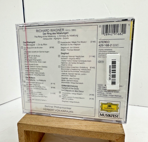 WAGNER - DAS KARAJAN - Karajan - Highlights from The Ring (1989, CD) Brand New! - Picture 2 of 5
