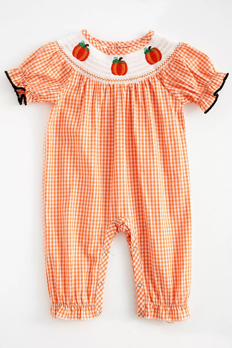 Girls orange romper cheap