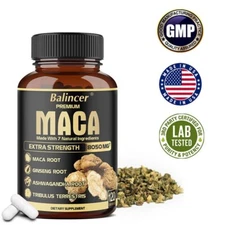 Organic Maca Root 30 To 120 Capsules Peruvian Maca Extract Enhance Energy