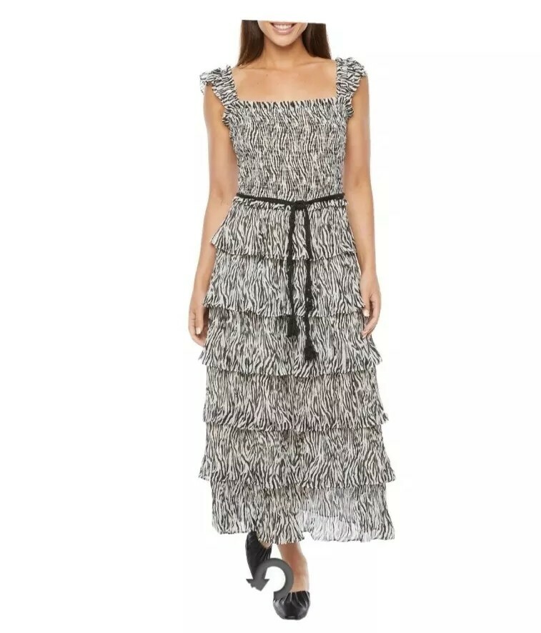 sachin and babi light blue dress Vestido Maxi de Chifn Sophia - Azul/Combinado