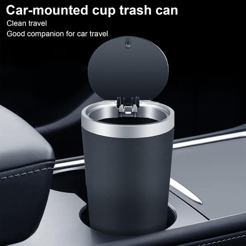 Car Trash Can With Lid 800ml Vehicle Trash Car Dustbin Garbage Organizer - Picture 8 of 14