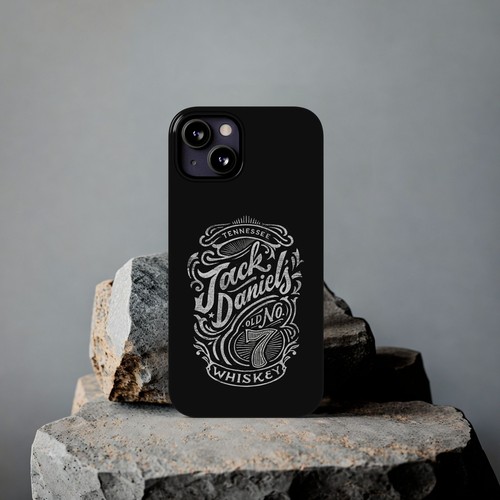 Black iPhone 15/14/13/12/11 Slim Case Jack Daniels Whiskey, Glossy - Picture 6 of 83
