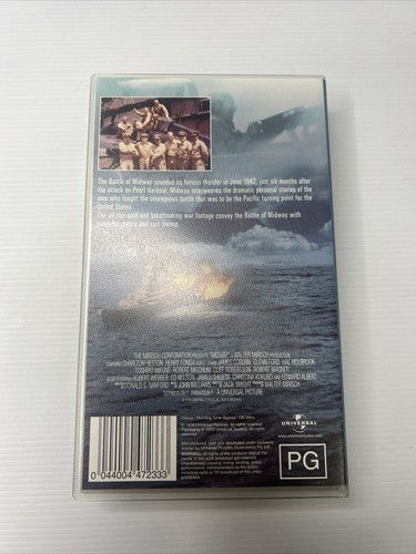Battle of Midway VHS Tape Movie 1942 Rated PG Colour PAL Charlton Heston - Bild 2 von 9