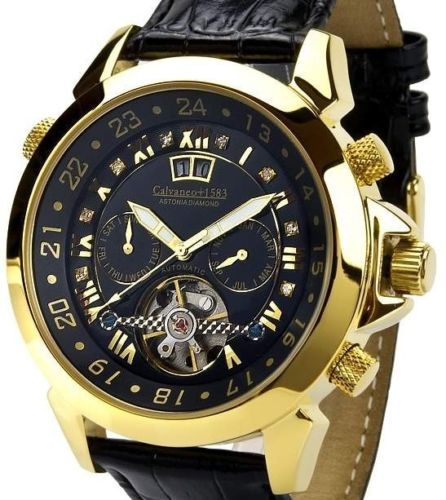 OROLOGIO AUTOMATICO CALVANEO 1583 – ASTONIA DIAMOND GOLD - LISTINO Euro  1.349 | eBay