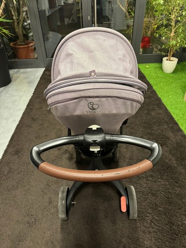 Stokke Kinderwagen Xplory 6 Black Chassis und Stroller Seat Brushed Lilac - Bild 4 von 10