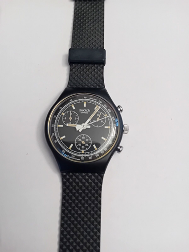 Swatch Chrono Nuovo NOS Black Friday SCB100 1990 Vintage Orologio da polso Crono - Foto 8 di 11