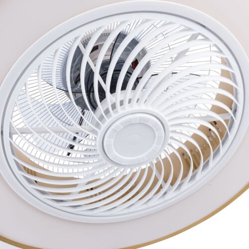 20in Caged Ceiling Fans With Light Low Profile Farmhouse Flush Mount Fandelier - Picture 13 of 21