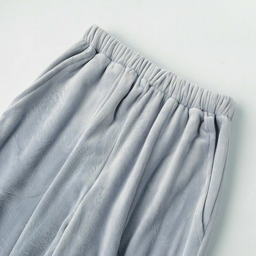 Japanese Men Women Flannel Lounge Pants Bottoms Pajamas Trousers Sleepwear Plush - Picture 8 of 11