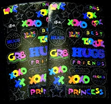 Mrs Grossman Two Sheets Vintage 2002 4x6" 'Glitter Gab' Sticker Sheets-Free Ship