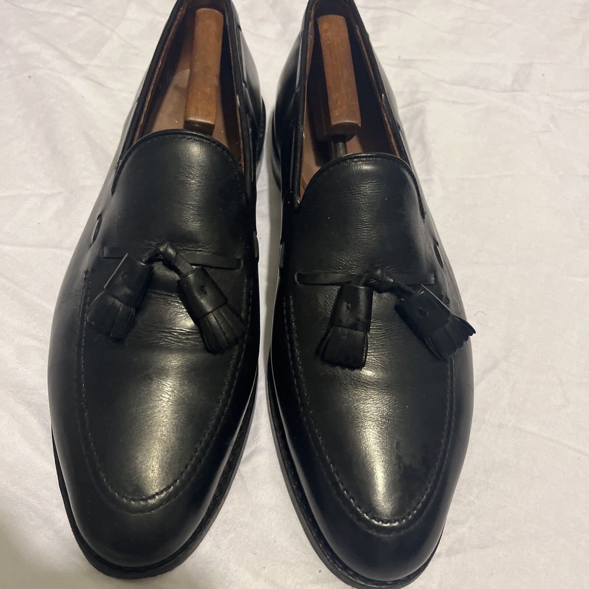 Allen Edmonds Grayson Black Tassel Loafer Dress Shoes Men display picture 1