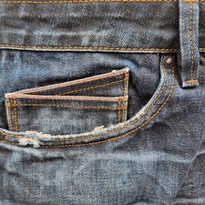Cult of Individuality Jeans Men's Blue Denim Greaser Straight Distressed 36 x 34