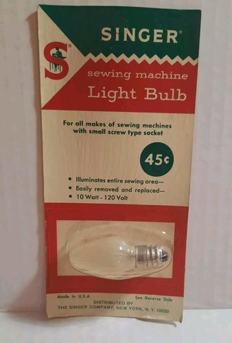 Vintage Singer Nähmaschinen Glühbirne, Style 36 NOS UNGETESTET UNGEÖFFNET  - Bild 1 von 5