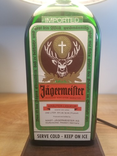 Jagermeister Table Lamp Hand Made 1 Liter - Picture 2 of 8