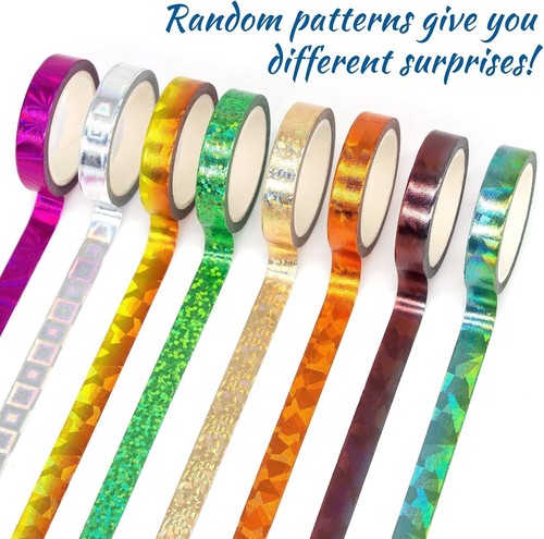 30-Roll Colorful Washi Tape Set - Gold Foil Masking Tape for Dynamic Crafts - Picture 5 of 8