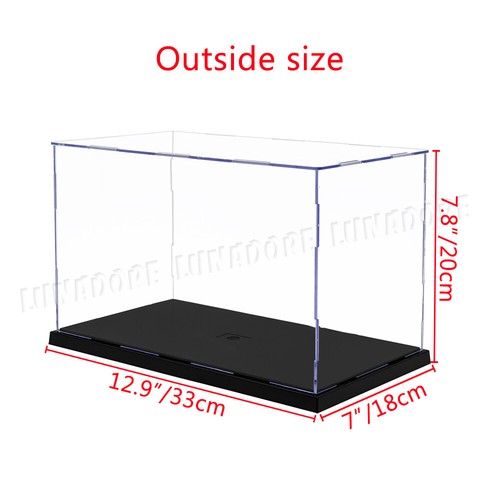 Display Case Box Acrylic Glass Car Model Boxing Gloves 1/6 Figures Collectibles - Picture 4 of 8