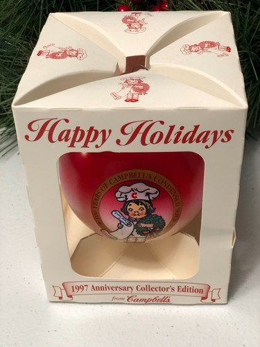 vtg Campbell's ANNIVERSARY Edition 1997 Christmas Ombre Ornament Girl CHEF 3" - Picture 5 of 10