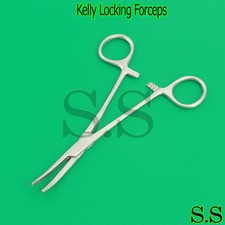 Kelly Hemostat Forceps 5.5" Curved Fishing Plier Locking Clamps German Grade