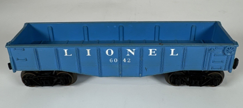 Lionel 6042 O Scale Blue Open Fishbelly Gondola Car NO Load Vintage Complete #4 - Picture 1 of 7
