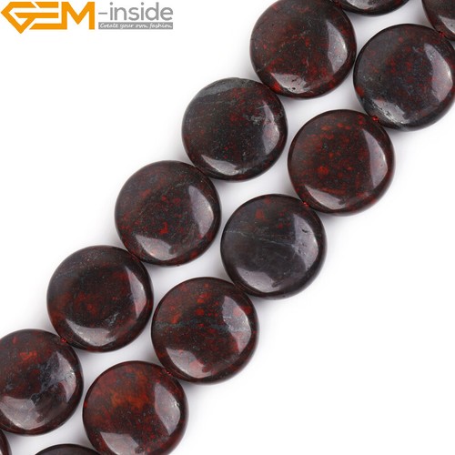 Natural Coin Tiger Eye Tourmaline Aventurine Loose Beads For Jewelry Making 15" - Picture 114 of 164