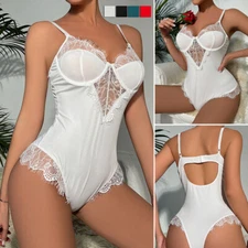 Sexy Women's Lingerie Lace Bodysuit Babydoll Teddy Nightwear Sleepwear Nightgown