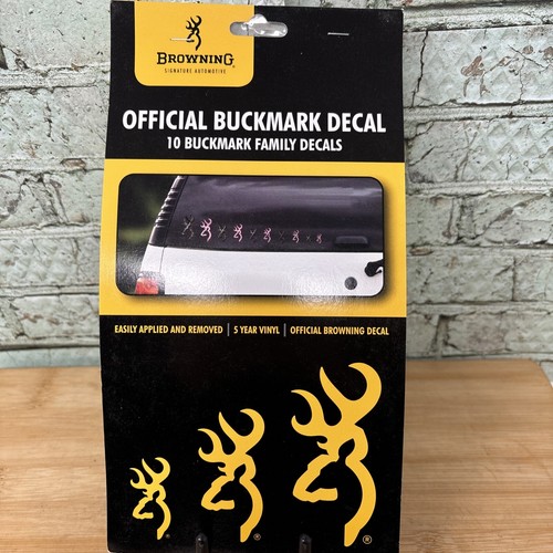 NUOVA decalcomania ufficiale famiglia Browning Buckmark 10 mimetica e rosa camion/finestra/auto cervo - Foto 1 di 7