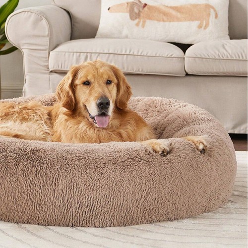 39.3in/47.2in Calming Dog Bed - Faux Fur, for Med - Large Dogs - Picture 2 of 11