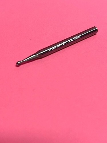 CARBIDE BALL NOSE END MILL 1/16" DIAMETER 3/16" LOC 1/8" SHANK 2 FLUTE 1.5" OAL - Picture 4 of 7