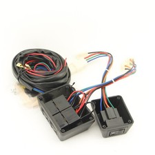 Juego de Kit de Interruptor de Ventana Eléctrica Universal 12V con Arnés de Cableado y Soporte de Interruptor