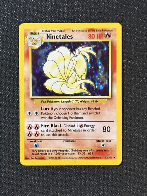 ninetales pokemon card ebay Ninetales 12/102 Base Set Holo Rare Pokemon Card