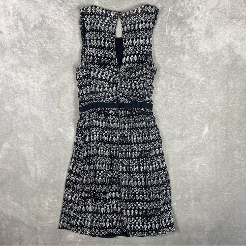 Anthropologie Kleid Damen klein schwarz Stempel Punkte Netz Retro Pinup künstlerisch Mini - Bild 5 von 8