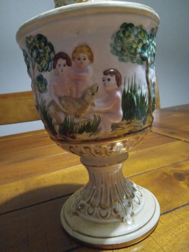 JARRÓN Capodimonte Italia B 627 / B, Ángeles - Imagen 11 de 11
