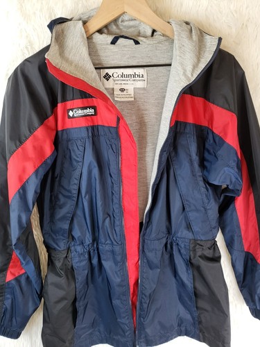 COLUMBIA Boys SKI SHELL Hooded Jacket Full Zip Size 14  16 WINDBREAKER NICE - Picture 7 of 24