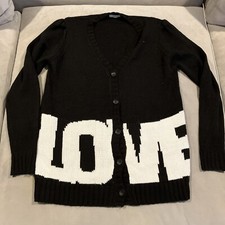 Beautifull - Elan - LOVE Cardigan - Black Open Soft, Cozy  Cozy - Women's Large