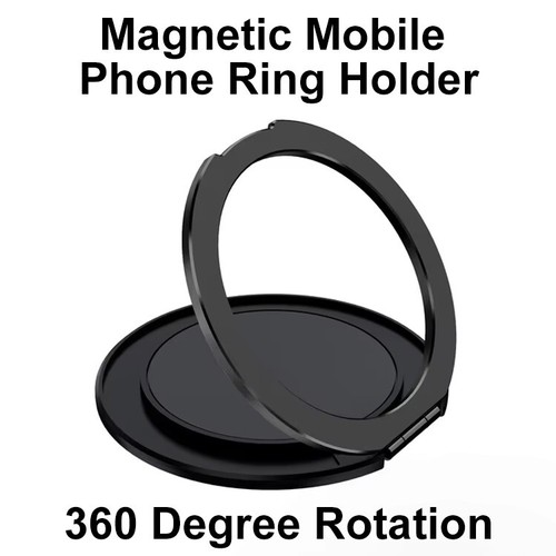 Magnetic Phone Ring Holder 360° Rotating Phone Grip for MagSafe Cell Phone Stand - Picture 8 of 14