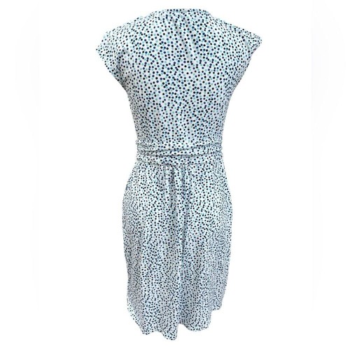 Boden Margot Polka Dot Dress Women's Size 8 Regular White with blue black dots - Picture 4 of 8