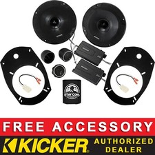 KICKER CSS654 6.5" OEM SPEAKER REPLACEMENT FULL KIT FOR DODGE CHARGER 2011-2023