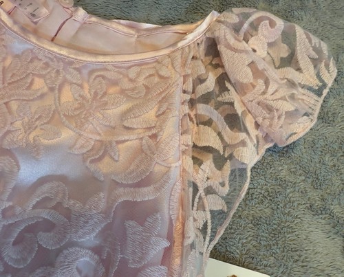 Biscotti A-Line Floral Embroidered Tulle Satin Lined Dress Size 8 NWT - Picture 9 of 14