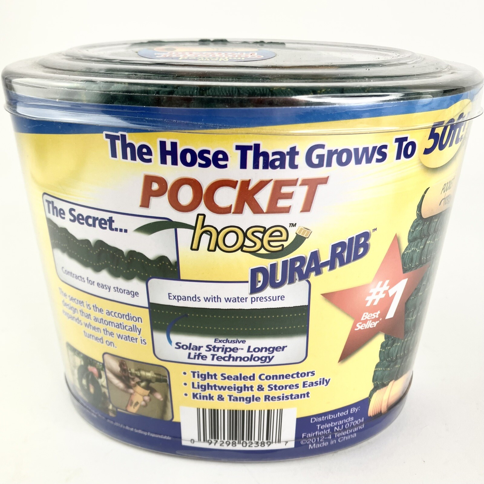 Pocket Hose Ultra Expanding 50ft Durarib Connector Protector New PA