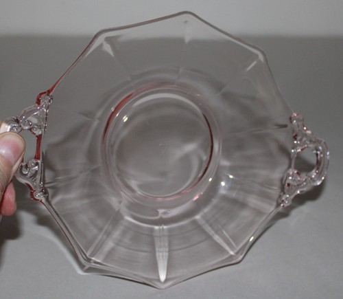 Fostoria Rosa Vertiefung Glas Teller Platte Decagon Schale mit Griffen - Bild 3 von 11