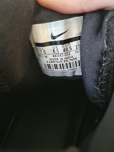 Nike Mens Court Borough Mid Triple Black Leather Basketball Sneakers Size 7.5 - Picture 7 of 8