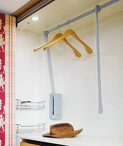 Kleiderlift Garderoben-Lift Servetto Noir Chromé Réglable 770-1200 Mm - Bild 4 von 4