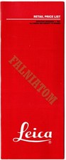 Vintage Leica Retail Price List - 1987