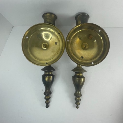 Messing Wand Kerzenleuchter schön gealtert 15 cm 2er Set Vintage Wohndeko - Bild 10 von 20