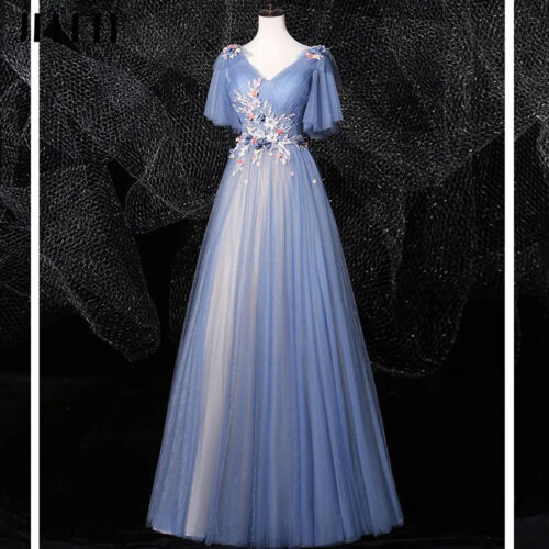 Buntes Spitzenapplikationen Ballkleid Perlen Partykleid Damen Prinzessin süß bauschig - Bild 3 von 23