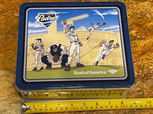 San Diego Padres MLB Baseball Metal Tin Lunchbox Bank Of America SGA Preowned
