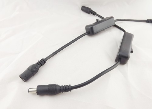 1pcs 5.5mm x 2.1mm Male Plug to Female Jack DC Power Cable with Switch 1Ft Black - Picture 6 of 6