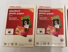Standard Photo Paper High Gloss 2 Packs 100 Sheet 4" x 6" for Ink Jet Printers 
