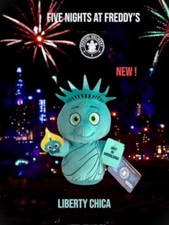 Funko Five Nights At Freddy's Liberty Chica 7" Plush 2022 Statue Of Liberty New